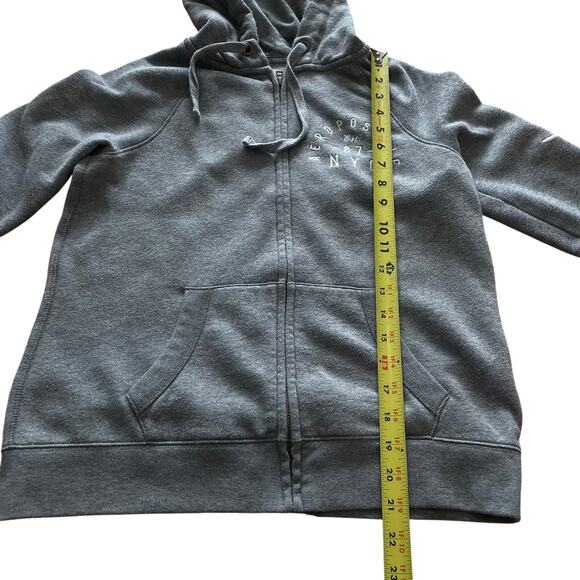 Aeropostale  Y2K Women's Full-Zip Hoodie Size Small Gray & White - Picture 6 of 8